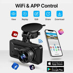 4K Dash Cam – Ultra HD recording with front/rear cameras, night vision, and 24/7 monitoring