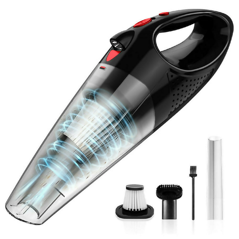 Powerful Cordless Handheld Vacuum / With LED Light and Fast-Charging Function / Portable Vacuum for Wet & Dry / Lightweight and Quiet